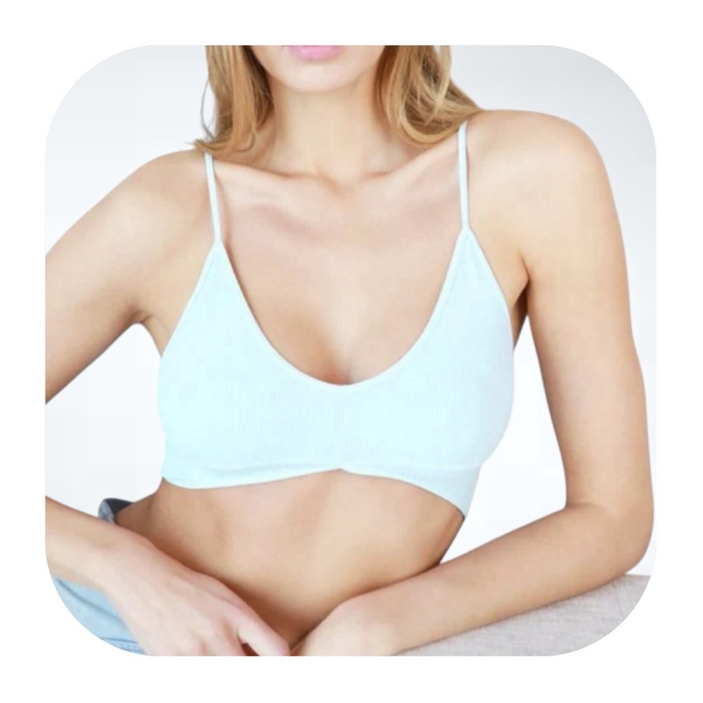 Nikibiki OS ribbed oasis mint shade triangle bralette